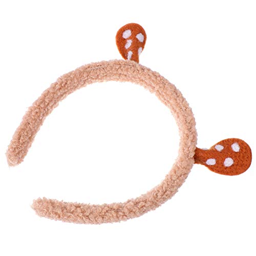 MAGICLULU Make-up-Stirnband Stirnband Weihnachtsgeschenk Stirnbänder für Damenhaar Stirnbänder für Damen-Make-up Weihnachtshaarband Geweih Haarreifen niedlich Ausgabekarte Stoff von MAGICLULU