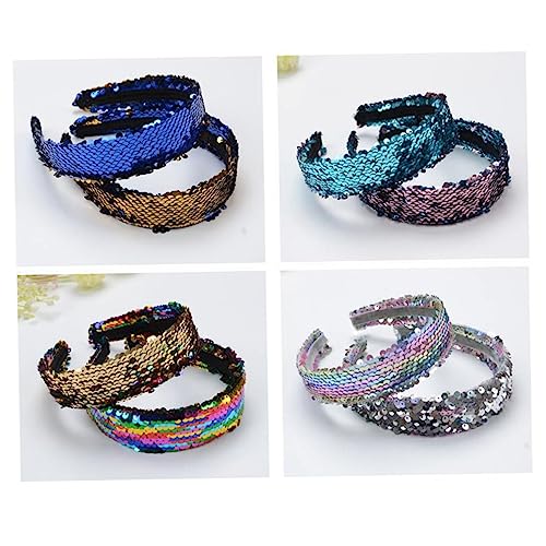 MAGICLULU Stirnband mit Pailletten Haarband sequin Feiertagsparty-Kopfschmuck Meerjungfrau-Pailletten-Stirnband frauen kopfschmuck frauen stirnband Europäisch und amerikanisch Kopfbedeckung von MAGICLULU