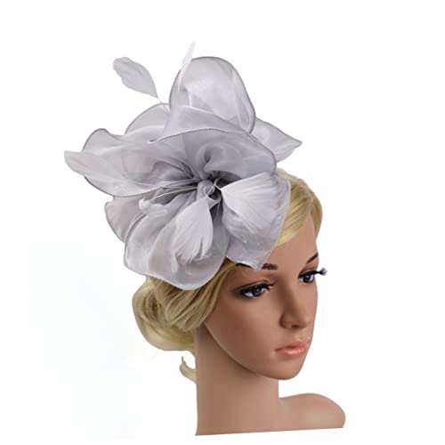 MAGICLULU Brautkopfbedeckung Organza-Handband Fascinators für Teeparty Kopfbedeckung karneval haare Strass-Stirnband Tiara Stirnband für Hochzeit Haar Accessoires Europäische Mode Zylinder von MAGICLULU