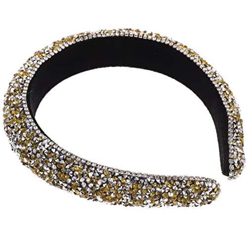 MAGICLULU Strass-Stirnband mit breiter Krempe hochzeitshaar schmuck wedding hair accessories Perlenstirnband süßes hartes Stirnband hochzeitsdeko Haargummi Party-Stirnband zartes Haarband von MAGICLULU