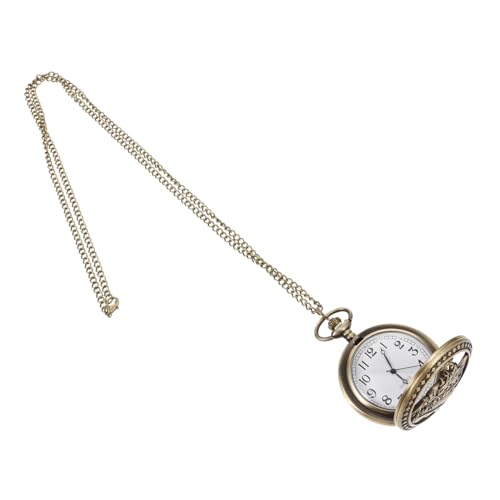 MAGICLULU Taschenuhr Zug-Design Quarzwerk Arabische Ziffern Unisex Kette Hohles Gehäuse Für Herren Und Damen Viktorianisch-modern von MAGICLULU