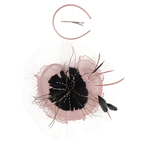 MAGICLULU Tea-party-hut Brautaccessoires Damen-stirnband Beerdigungshüte Für Hochzeitshaarschmuck Für Frauen Abschlussball-zeug Tea-party-fascinator Fräulein Bauchmuskeln Zubehör Jahrgang von MAGICLULU