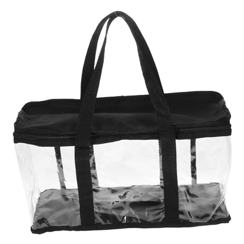 MAGICLULU Transparente Handtasche PVC mit Reißverschluss Kleine Baseballmütze Aufbewahrungstasche Damen Klarer Shopper für Alltag Shopping und von MAGICLULU
