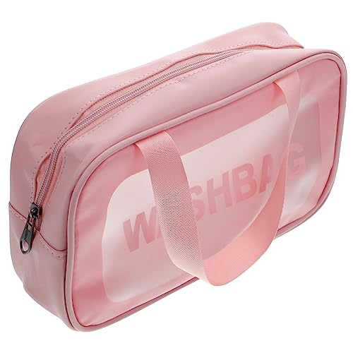 MAGICLULU Transparente Kosmetiktasche Make Up Tasche Für Reisen Damen Kulturbeutel Tragbare Make Up Tasche Kosmetik Aufbewahrungstasche Make Up Pinsel Anzüge Badetasche Schmuckset von MAGICLULU