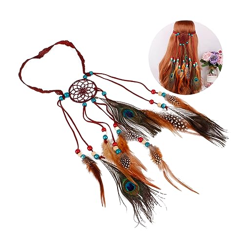 MAGICLULU Traumfänger-Haarschmuck im böhmischen Stil haar zubehör haircharm haarschmucken Haarband Frauen Feder Haarspange Federstirnband für Frauen Böhmen Kopfbedeckung Haarnadel f166 von MAGICLULU