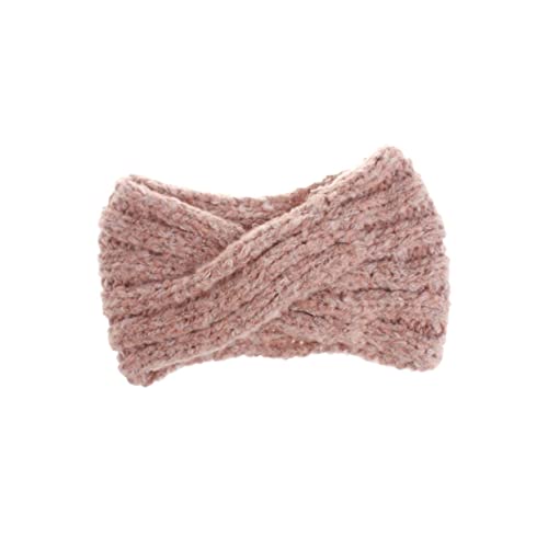 MAGICLULU warmer Gehörschutz pinkes stirnband pinker haarreif gestricktes Turban-Stirnband Bandana für Frauen Haargummi Haarband gestrickte Kopfbedeckung frauen kopfschmuck von MAGICLULU