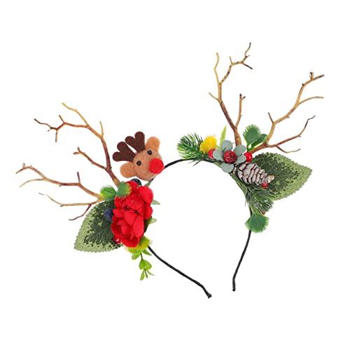 MAGICLULU Weihnachtsstirnband faschingshaarreife faschings haarreif Haarspangen für Damen Mädchen Haare Haarschmuck Haargummis Weihnachtskopf-Requisite Weihnachtshaarreifen Weihnachten Kind von MAGICLULU