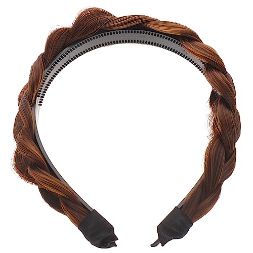 MAGICLULU Zopf Stirnband Damen Haarband Mädchen Haar Accessoires Damen Kopfschmuck Tägliche Kopfbedeckung Vintage Haarreifen Mädchen Kopfschmuck Breites Haarteil Einzigartiges von MAGICLULU