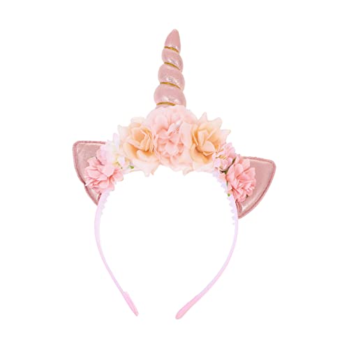 MAGICLULU einhorn stirnband Party-Stirnband Blumenmädchen Haarschmuck für die Hochzeit Haarband Tiara Party-Kopfbedeckung Haarpflegezubehör Europäisch und amerikanisch schmücken von MAGICLULU