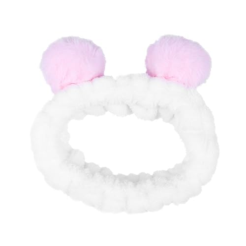 MAGICLULU Stirnbänder Stricken Stirnband Für Mädchen Weiches Stirnband Zum Waschen Des Gesichts Mädchen Stirnbänder Gesichtsreinigungsstirnband Mädchenkopf Frauen Bilden Damen Panda Rosa von MAGICLULU