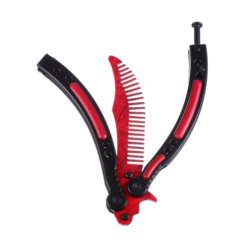 MAGICLULU gebogener Haarkamm legiertes Haar faltbarer Kamm barber kamm gastgeschenke geburtstag Kämme Bartkamm für Herren gebogener Kamm Friseurkamm Handheld Haarschere Damen Zinklegierung von MAGICLULU