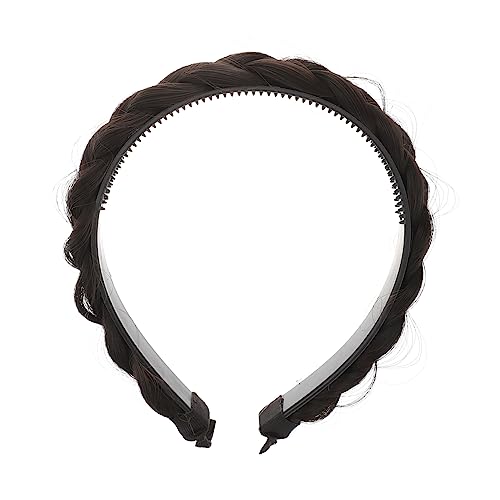 MAGICLULU gezahntes Zopfstirnband Haarschmuck geflochtenes Haarband geflochtener haarreif hair jewelry for braids braune Perücke Haargummis Mädchen Stirnband Perücke Haarband Fischschwanz von MAGICLULU