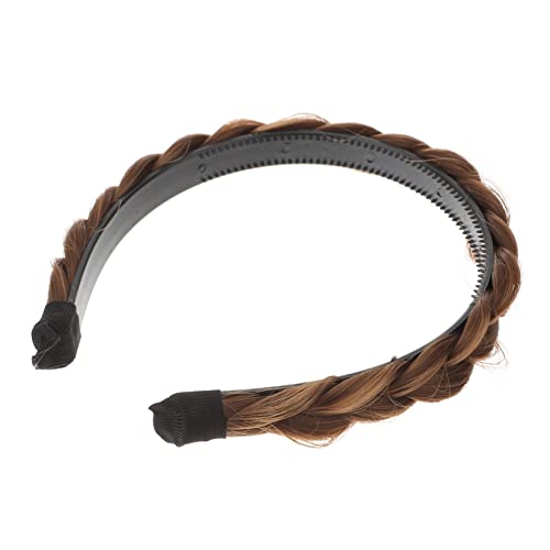 MAGICLULU gezahntes Zopfstirnband schwarze Frontperücke schwarze Stirnbänder für Frauen party haarreif geflochtener haarreif Haargummis Haarschmuck Perücke Haarband geflochtenes Stirnband von MAGICLULU