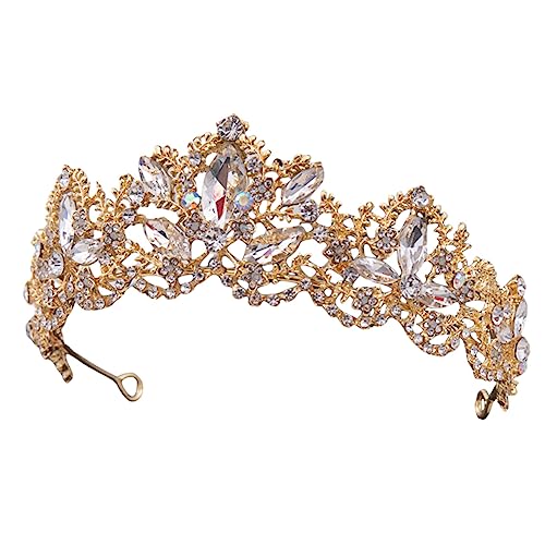 MAGICLULU goldene Strasskrone Haarschmuck für die goldene Hochzeit Sonne Kopfbedeckung haaraccessoires hair jewellery Damenkrone Tiara die Krone Frauenkrone Strasskrone für Damen MAGICLULU goldene Strasskrone Haarschmuck für die goldene Hochzeit Sonne Kopfbedeckung haaraccessoires hair jewellery Damenkrone Tiara die Krone Frauenkrone Strasskrone für Damen von MAGICLULU