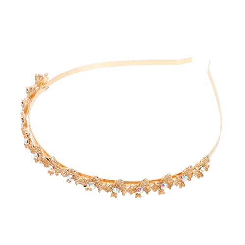 MAGICLULU goldenes Stirnband hair accessories for girls hochzeitshaar schmuck Braut Stirnband Hochzeitsdekoration Haarschmuck für die Hochzeit Haarband Stirnband-Dekor wild von MAGICLULU