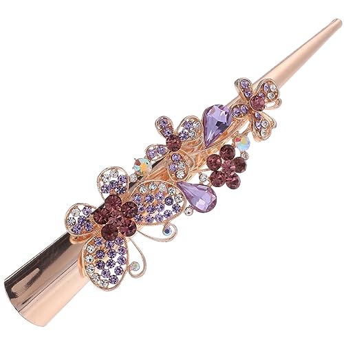 MAGICLULU große Haarspange Haarschmuck frauen haare Haarspangen the hallow jewelry style pferdeparty mädc Haarnadel Haarklammer Haar Klammern Krawatte Clip Kopfbedeckung Damen Metall Violett von MAGICLULU