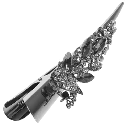 MAGICLULU Clips Haar Entenschnabel-haarspangen Aus Metall Make-up-tasche Aus Mesh Haarspangen Für Damen Feines Haar Krokodilklemmen Strass Zubehör Cymbidium Fräulein Kristall Groß von MAGICLULU