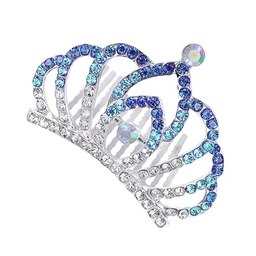 MAGICLULU Krone Für Mädchen Mini-krone Prinzessin Parteibevorzugung Frauen Haarschmuck Strass Tiara Kamm Königin Diademe Haarschmuck Für Mädchen Hochzeit Stirnband Ausgabekarte Kind Kristall von MAGICLULU