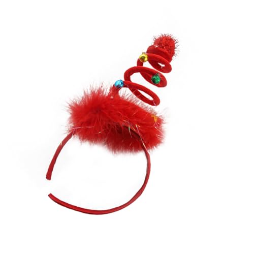 MAGICLULU Haarband Partykostüm Weihnachtskopfbedeckung party zubehör kinder partyzubehör kinder rave herren karnawal Weihnachtshaarreifen Weihnachten Stirnband Kleidung rot von MAGICLULU