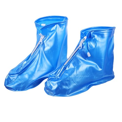 MAGICLULU wasserdichte Wiederverwendbare Überschuhe aus PVC rutschfeste Schuhüberzieher für Damen Herren Strapazierfähige Regenüberzieher mit Robustem Profil XXL Leicht Faltbar und von MAGICLULU