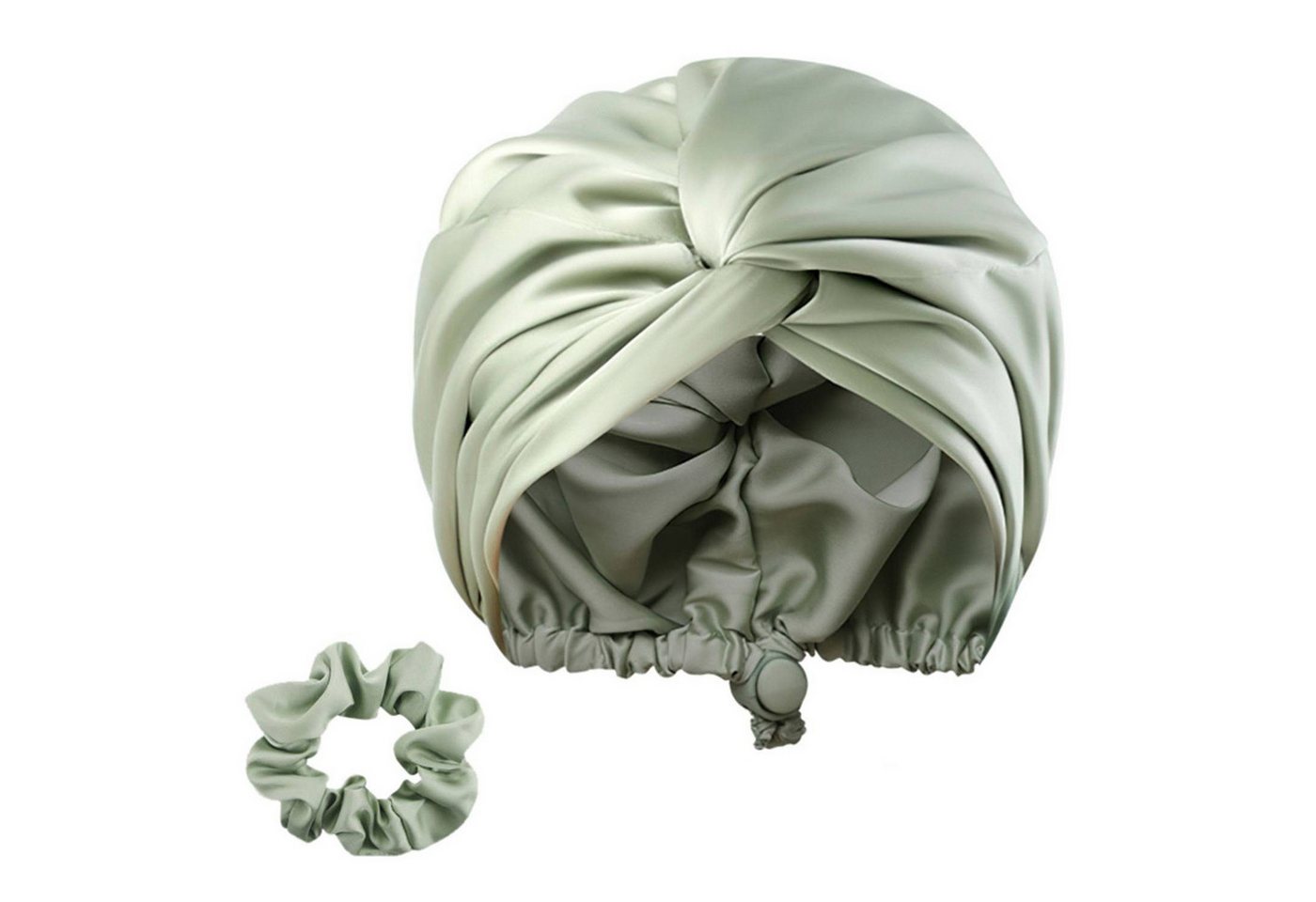 MAGICSHE Duschhaube Silk-Schlummertrunk Doppelschichtige, Verstellbare Haarkappe,Folieninnenhaube von MAGICSHE