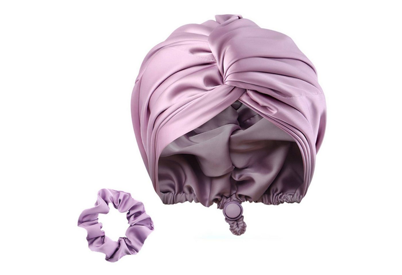 MAGICSHE Duschhaube Silk-Schlummertrunk Doppelschichtige, Verstellbare Haarkappe,Folieninnenhaube von MAGICSHE