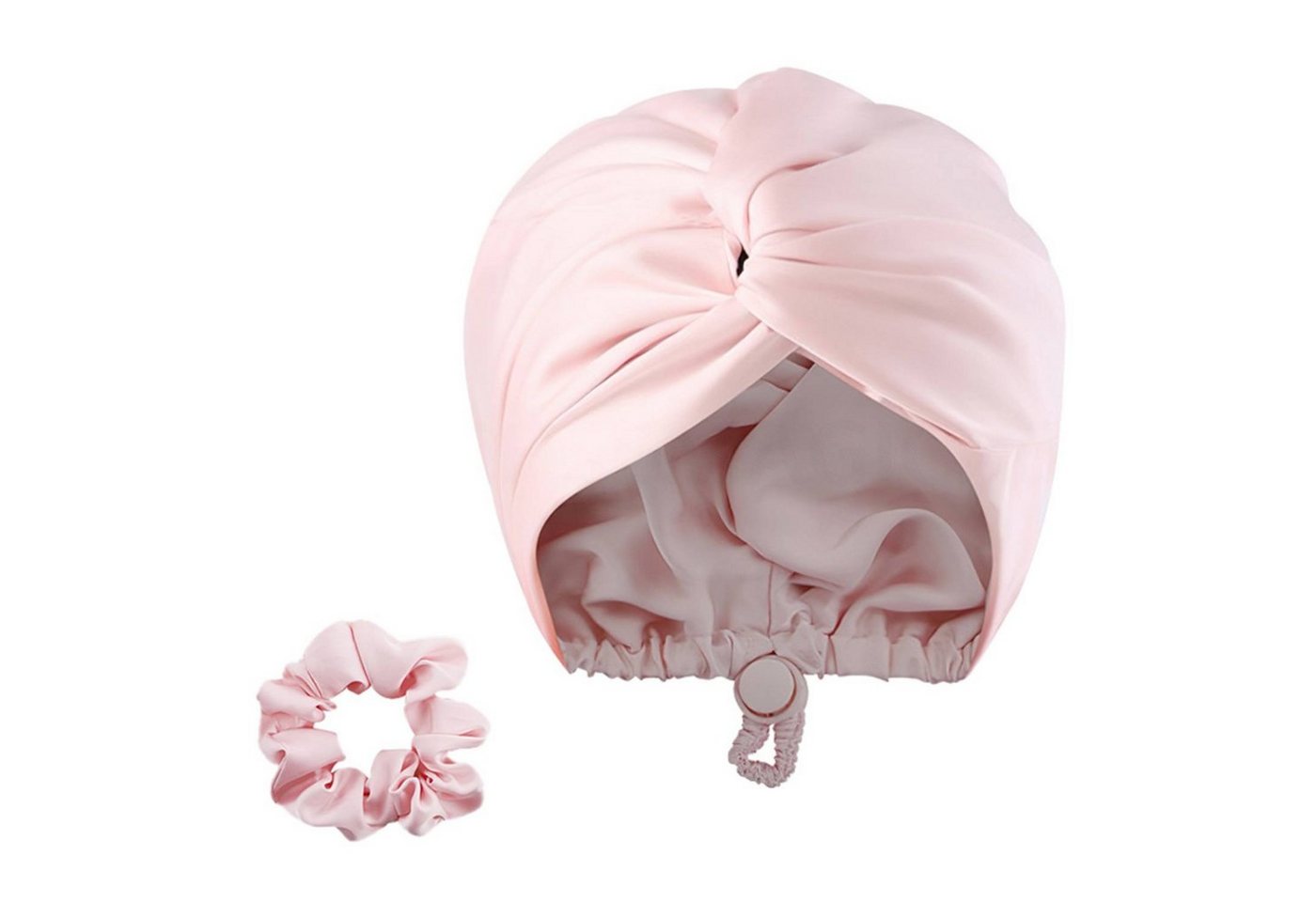 MAGICSHE Duschhaube Silk-Schlummertrunk Doppelschichtige, Verstellbare Haarkappe,Folieninnenhaube von MAGICSHE