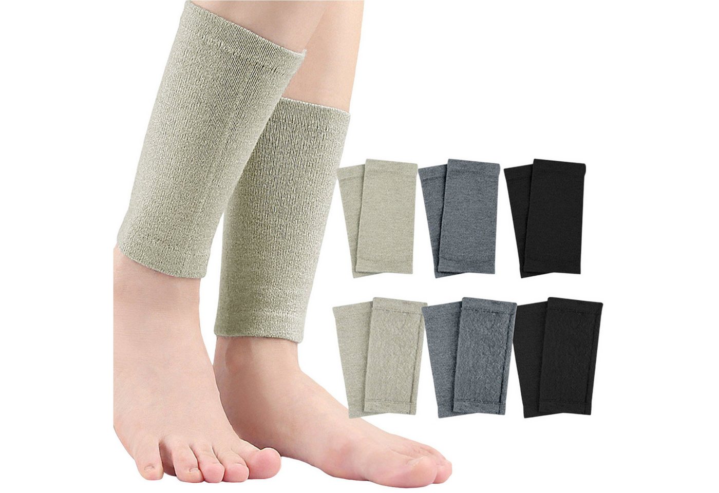 MAGICSHE Fußgelenkbandage Elastische Wadenstütze Linderung von Wadenschmerzen (3-tlg), Gefütterte Schafwolle von MAGICSHE