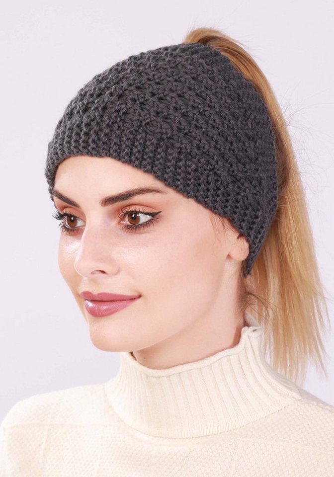 MAGICSHE Haarband Neues Design 3-Stück Damen Gestricktes Elastische Headwrap Kopfband, Frauen Einfarbig Gehäkeltes Haarband von MAGICSHE