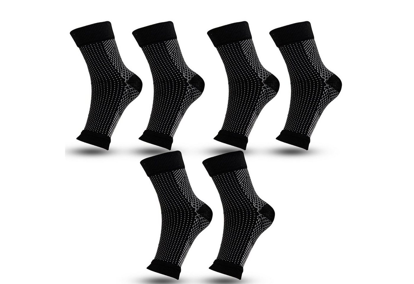 MAGICSHE Sprunggelenkbandage Sportsocken Kompressionssocken 3 Paar von MAGICSHE