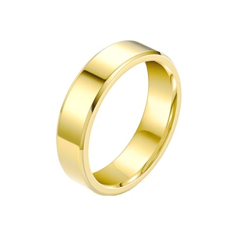 MAGIIE 8mm TITANIUM Ringe für Herren Keltische Drachen Ringe Eheringe Herren Schwarz Cubic Zirkonia Ring Partnerringe Freundschaftsringe,Größe 60 bis 70… (Gold 6mm, 70) von MAGIIE