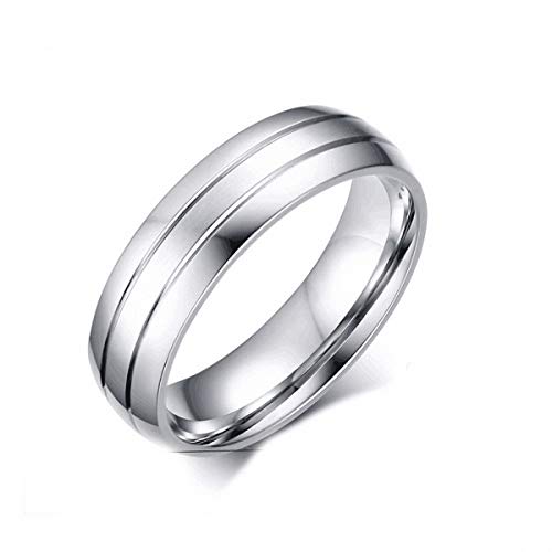 MAGIIE Herren Damen Ring Edelstahl,Eheringe Trauringe Verlobung Ringe,1-er (Silberring, 54) von MAGIIE