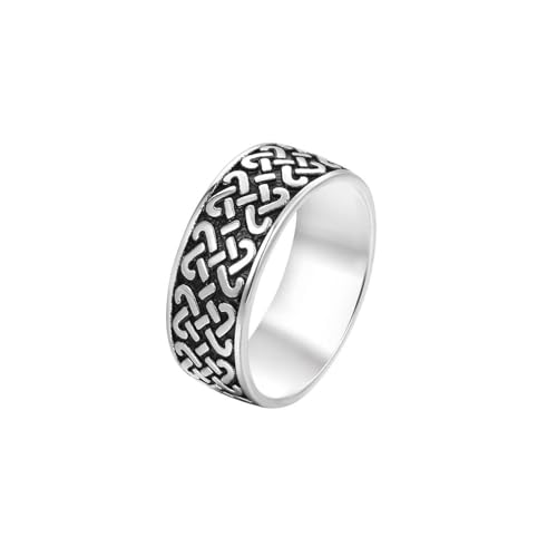 MAGIIE Silber Ringe für Herren,Viking Rune Ring Punk Biker Ring für Herren,Celtics Herren Ring aus Edelstah,Nordische Mythologie Ring Herren,Größe 60 bis 70 (Silber Celtics, 60) von MAGIIE