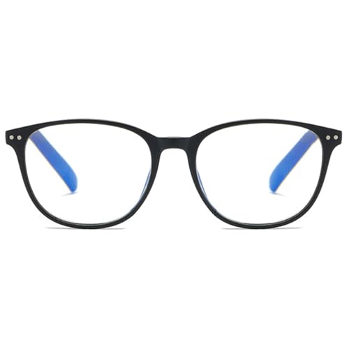MAGIMODAC Blaulichtfilter Lesebrille Rund Herren Damen Anti-Blaulicht Lesebrillen Leichte Blaulichtblockierend Arbeitsplatzbrille Retro Anti-Müdigkeit Brillen Mattschwarz 3.50+ von MAGIMODAC