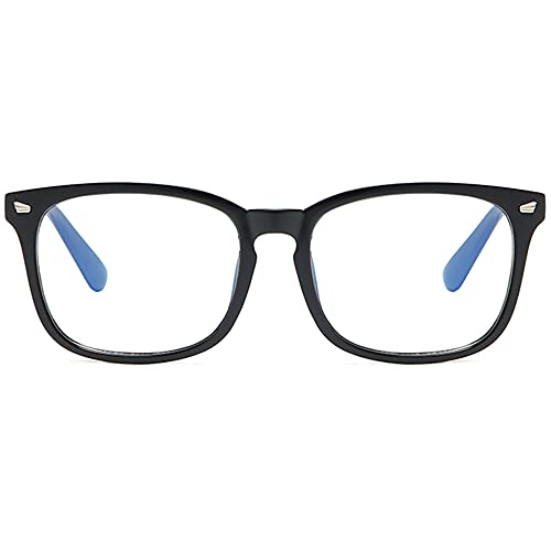 MAGIMODAC Blaulichtfilter Lesebrille groß Damen Herren Computerbrille Lesebrillen Sehhilfe Brille Computer-Lesebrillen mit/ohne Stärke (Hell schwarz, 2.00) von MAGIMODAC
