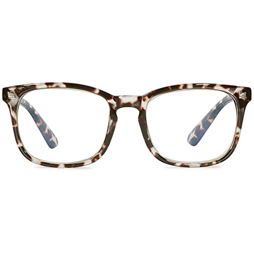 MAGIMODAC Blaulichtfilter Lesebrille groß Damen Herren Computerbrille Lesebrillen Sehhilfe Brille Computer-Lesebrillen mit/ohne Stärke (Leopard, 0.00) von MAGIMODAC