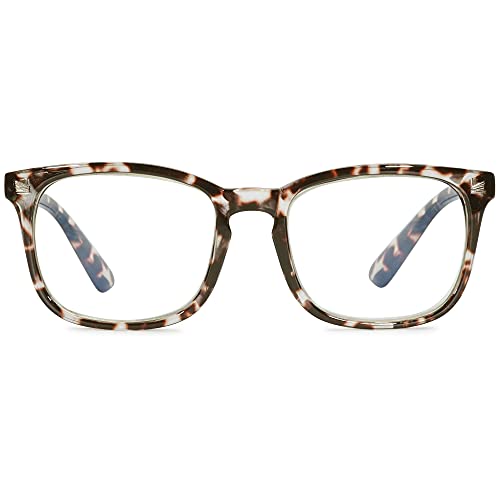 MAGIMODAC Blaulichtfilter Lesebrille groß Damen Herren Computerbrille Lesebrillen Sehhilfe Brille Computer-Lesebrillen mit/ohne Stärke (Leopard, 3.50) von MAGIMODAC