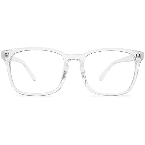 MAGIMODAC Blaulichtfilter Lesebrille groß Damen Herren Computerbrille Lesebrillen Sehhilfe Brille Computer-Lesebrillen mit/ohne Stärke (Transparent, 1.50) von MAGIMODAC