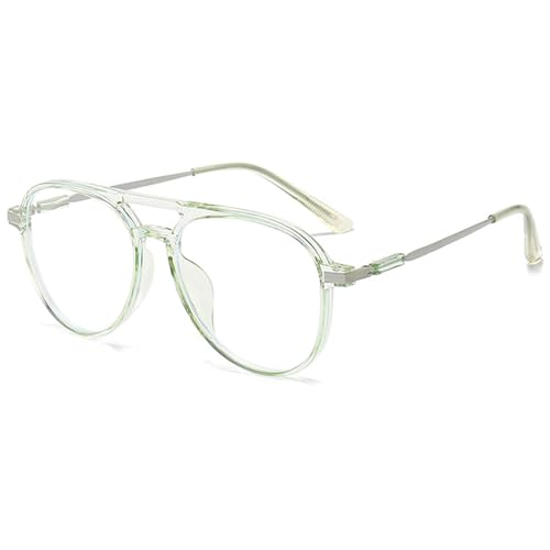 MAGIMODAC Damen Herren Lesebrille Groß Mode Computer Lesebrillen Oversized Blaulichtfilter Brille Sehhilfe Lesehilfe Grün 2.50 von MAGIMODAC
