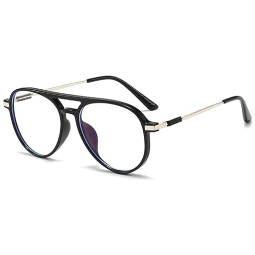 MAGIMODAC Damen Herren Lesebrille Groß Mode Computer Lesebrillen Oversized Blaulichtfilter Brille Sehhilfe Lesehilfe Matt Schwarz 3.00 von MAGIMODAC