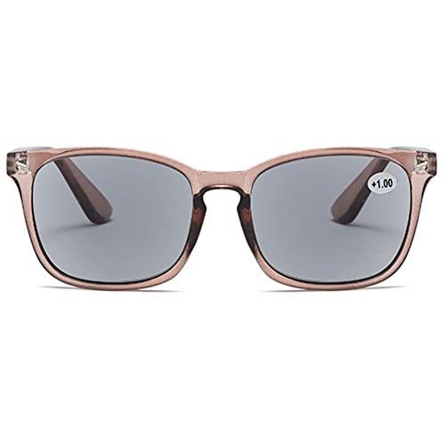 MAGIMODAC Damen Herren Lesebrille mit Sonnenschutz Sonnenbrille getönte Lesebrillen mit sehstärke 1.0+ 1.5+ 2.0+ 2.5+ 3.0+ 3.5+ 4.0+(Dunkelbraun, 1.00) von MAGIMODAC