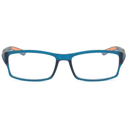 MAGIMODAC Mode Blaulichtfilter Lesebrillen Herren Damen Rechteckige Anti-Blaulicht Flexible Lesebrille Retro Anti Blaues Licht Computer-Lesebrille Anti-Müdigkeit Blau +2.00 von MAGIMODAC