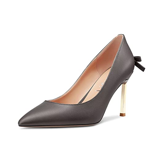 MAGIOPY Damen Hoher High Stiletto Absatz Heel Geschlossene Spitze Zehenkappe Slip-on Pumps Bogenknoten Hochzeit Party Dress Schuhe 8.5 cm Heels Metallisch 40 EU MAGIOPY Damen Hoher High Stiletto Absatz Heel Geschlossene Spitze Zehenkappe Slip-on Pumps Bogenknoten Hochzeit Party Dress Schuhe 8.5 cm Heels Metallisch 40 EU von MAGIOPY