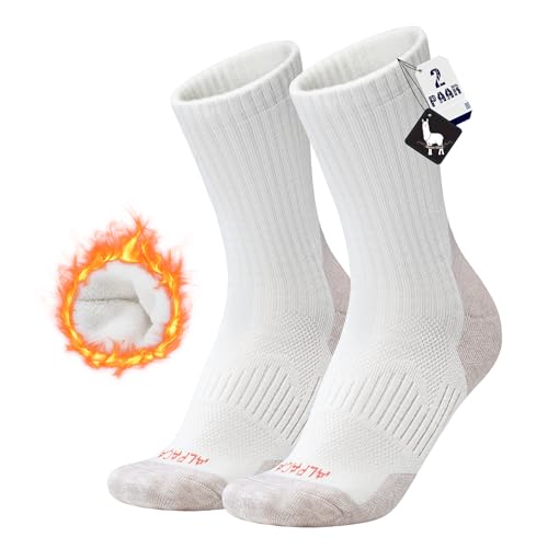 MAGISDU Alpaka Socken Herren Damen Warme Thermosocken Dicke Wollsocken Gepolsterte Wintersocken Atmungsaktiv Snowboard Skisocken Outdoor Sportsocken Schnelltrocknende Größe 35-51 von MAGISDU