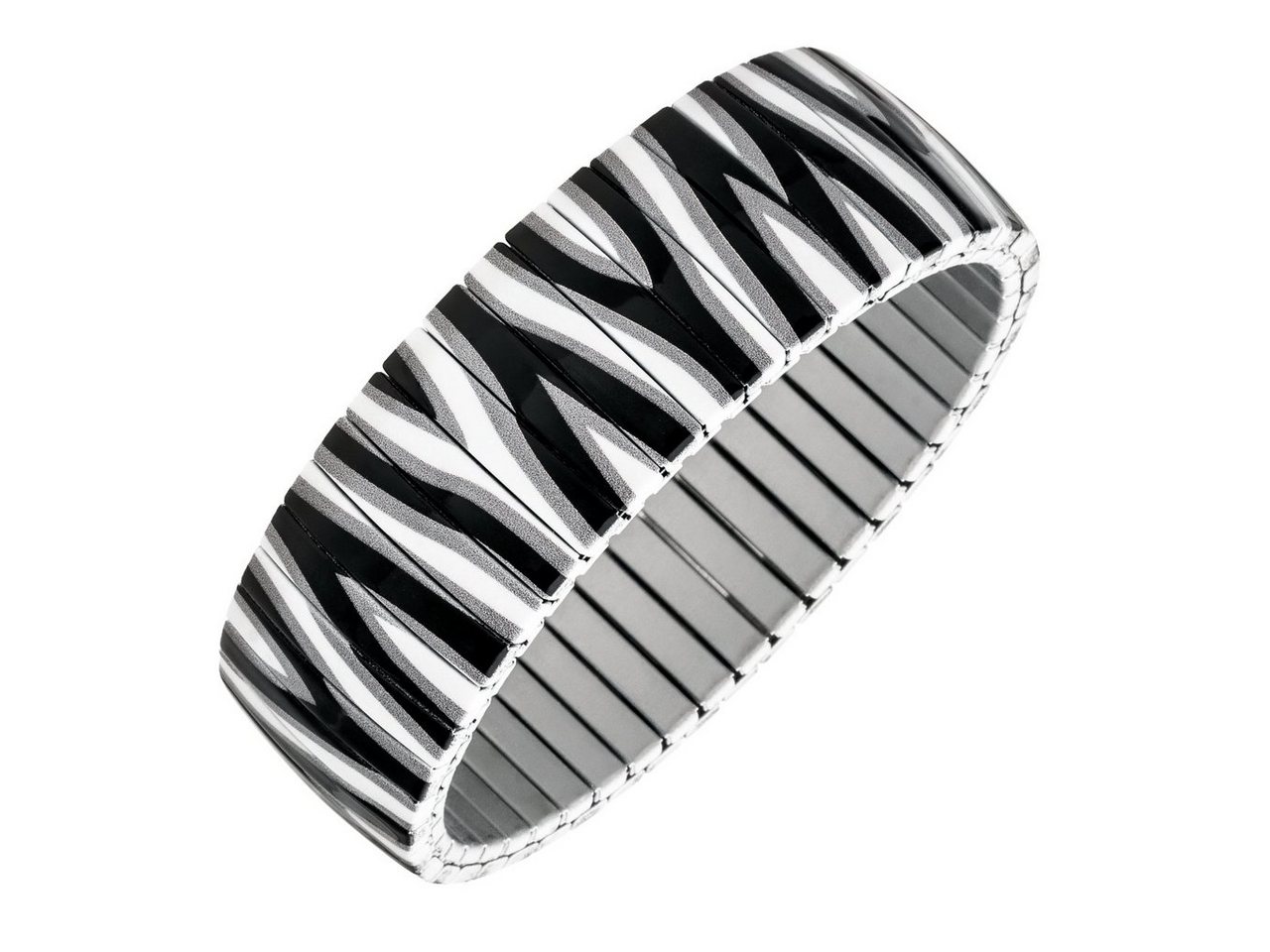 MAGNETIX WELLNESS Edelstahlarmband Flexi-Magnetarmband im Zebra-Design MAGNETIX WELLNESS Edelstahlarmband Flexi-Magnetarmband im Zebra-Design von MAGNETIX WELLNESS