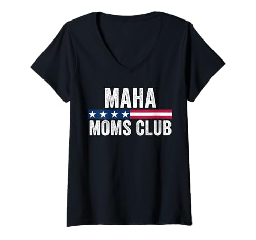 Damen MAHA Moms Club Mom Momma MAHA Mom's Club T-Shirt mit V-Ausschnitt Damen MAHA Moms Club Mom Momma MAHA Mom's Club T-Shirt mit V-Ausschnitt von MAHA Mom’s Club MAHA Mom Club Momma