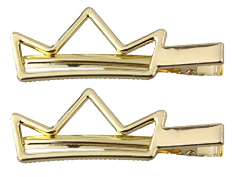 MAHAVIMOKSA KC Gold Alligator Haarspangen Metall Haarspangen Haarspangen für Frauen und Mädchen DIY Handwerk (70 x 26 mm Krone) 20 Stück von MAHAVIMOKSA
