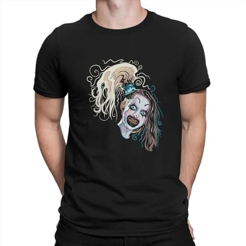 MAHPQC Terrifier-Horror-Films-Polyester-Tshirt-for-Men-Little-Pale-Girl-Art-The-Clown-Spooky-Humor-Casual von MAHPQC