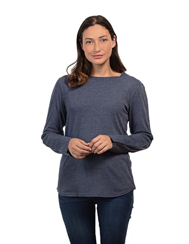 Postoperations-Shirts für Frauen – Schulterchirurgie-Shirt, einfache Druckknöpfe an den Seiten und volle Armöffnung, Blau, 3X-Groß von MAI We Care