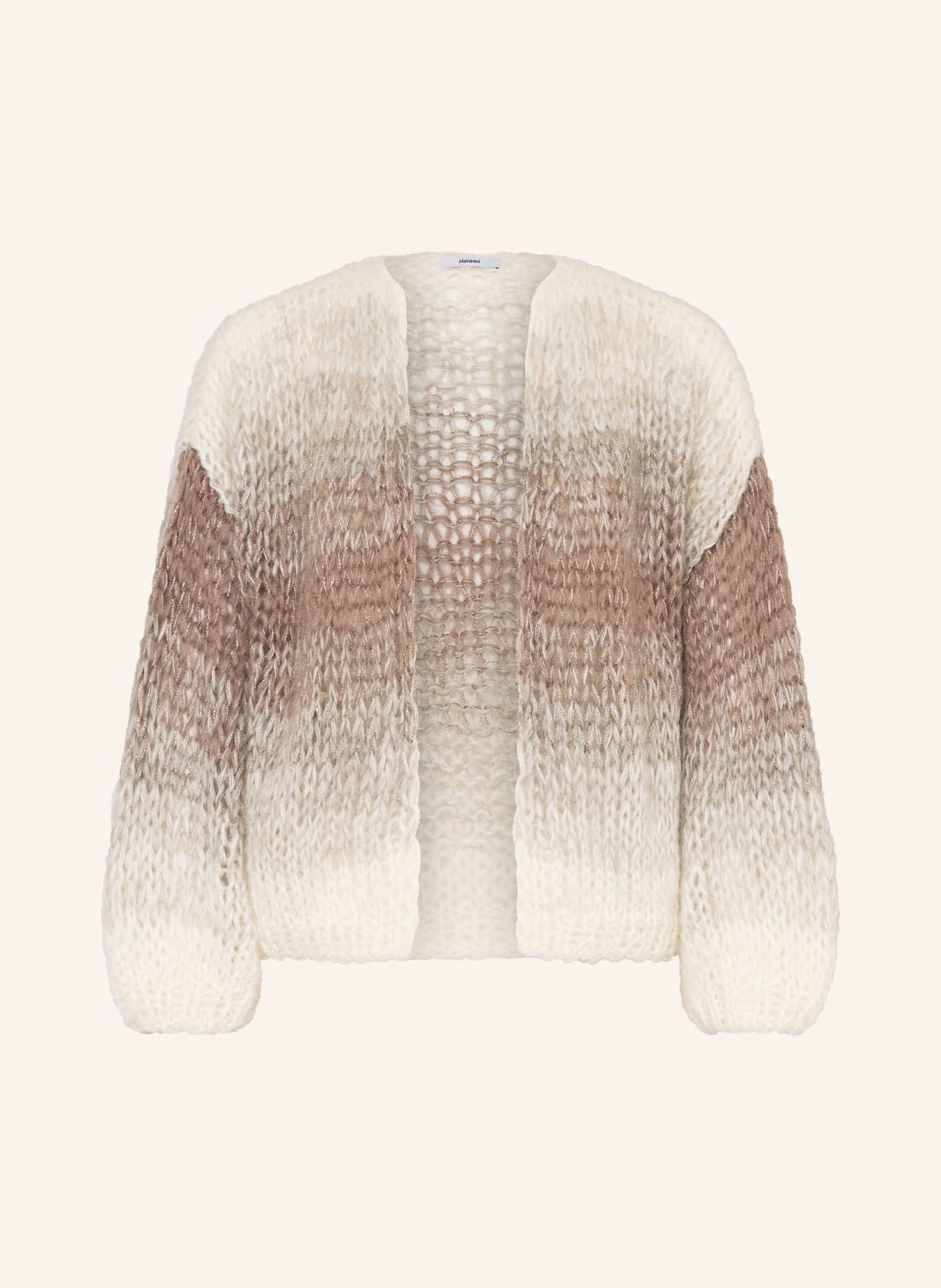 Maiami Strickhülle Mit Mohair Und Glitzergarn beige von MAIAMI